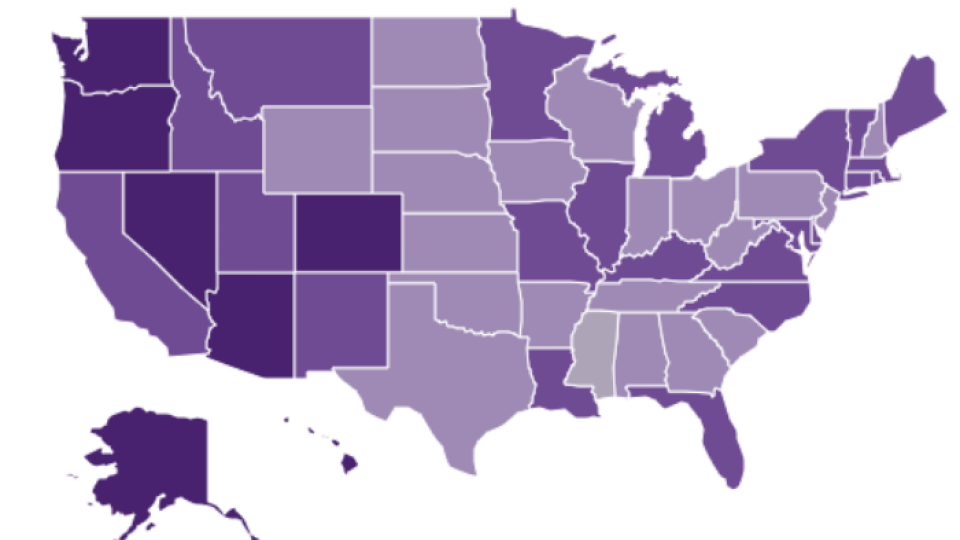 Map of Women Municipal Officer Holders by State