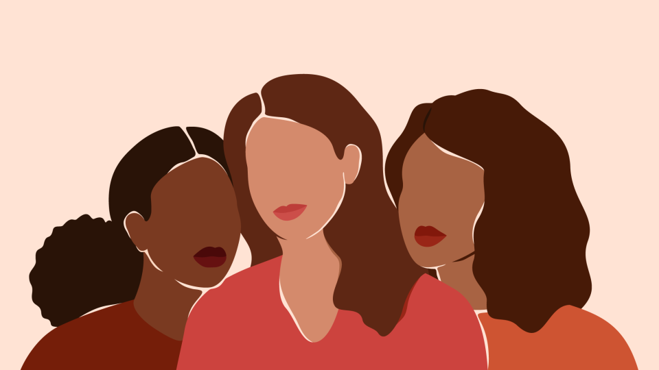 Three diverse women.