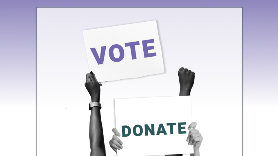 Vote Donate Image no Splatter