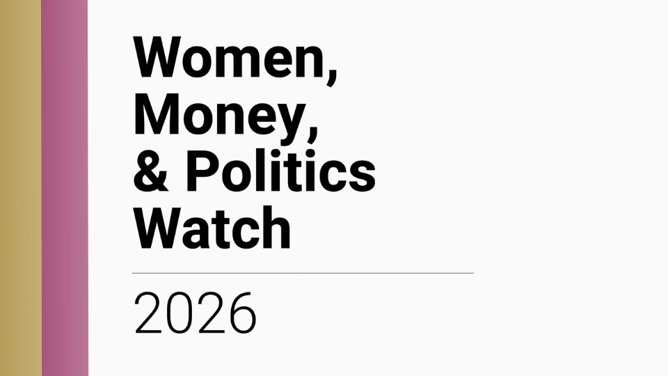 Women Money and Politics Watch 2026 Graphic
