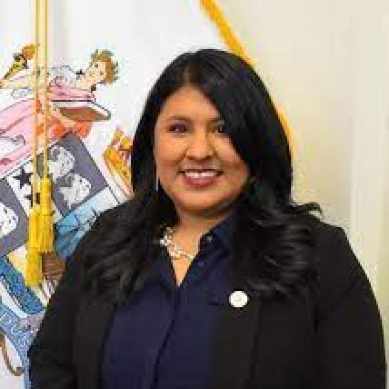 Head shot of Nohemi Soria Perez wearing a blue shirt and black jacket