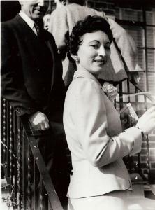 Young Phyllis looking over her shoulder 