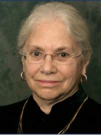 Deborah Poritz poses in black