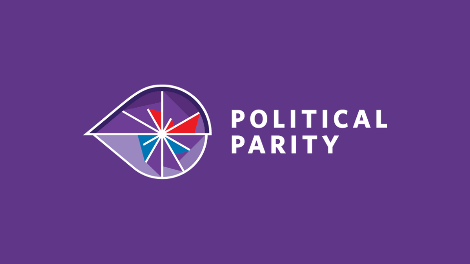 banner with political parity logo